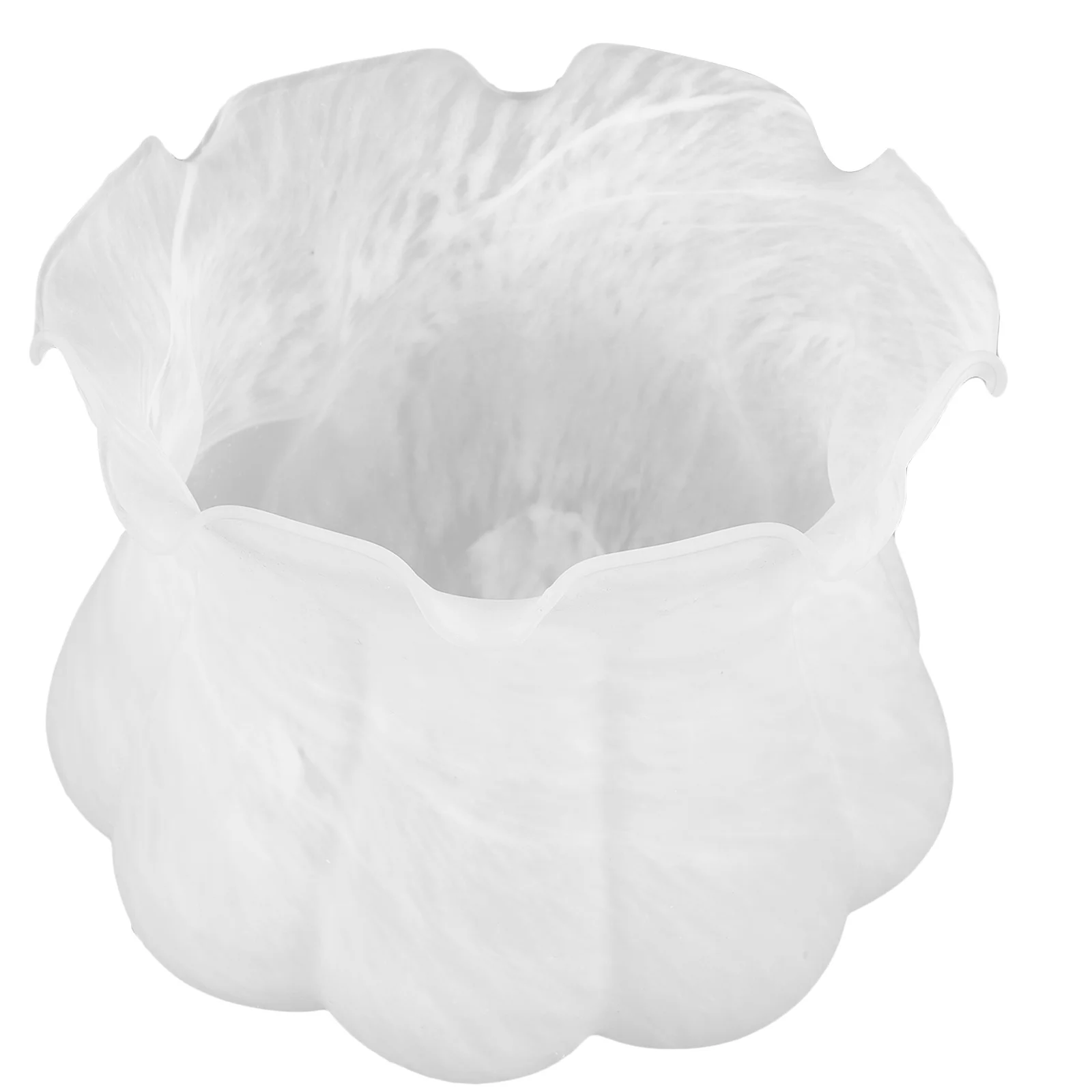 

Frosted Glass Lamp Shade Pumpkin Shape Modern Simple Design E27 Socket Replacement Lamp Shade for Ceiling Pendant Light