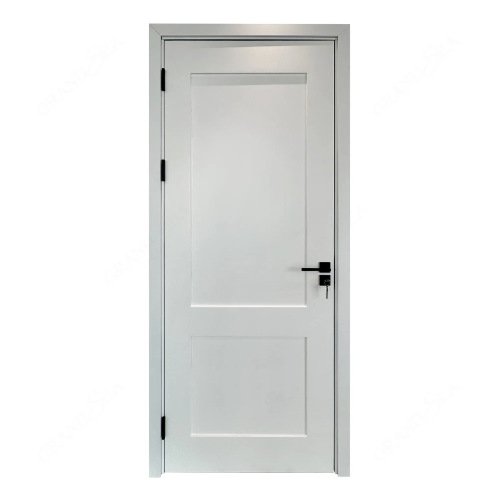 American Black Walnut Waterproof Prehung Traditional Design Black Solid Wooden Interior Bedroom Slab Doors for Houses