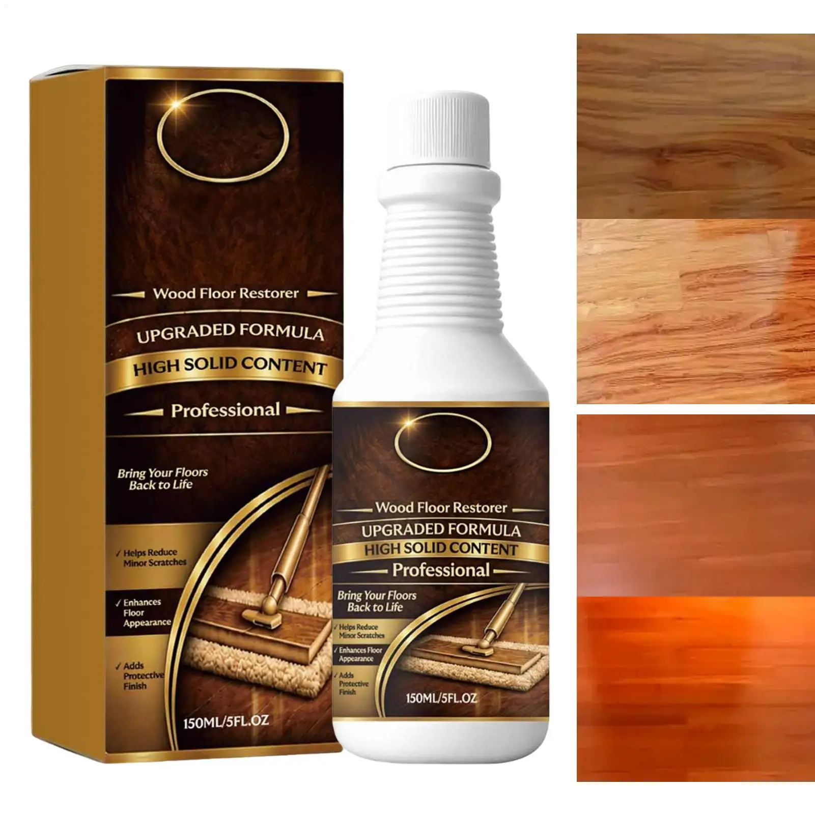 150ml Wood Floor Restorer Repair Polishing Hardwood Floor Shine Restore for Homeowners Landlords Professionals Home Office