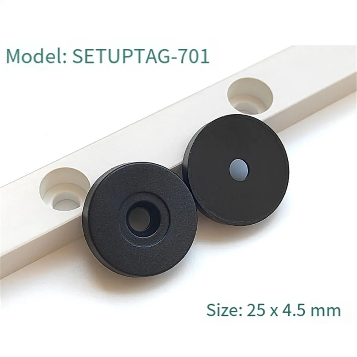 【ELEVATE LIFE】5PCS 25mm RFID Checkpoints Label Tag Guard Tour Patrol System Anti-Metal 213 Chip 13.56MHz 144bytes Black