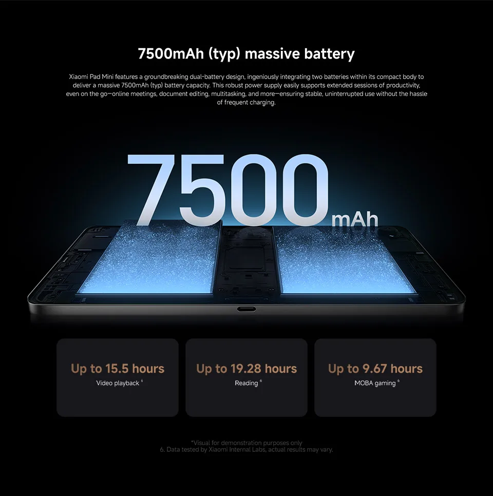 Global Version Xiaomi Pad Mini 8.8' 3K Ultra-clear Display 8GB/12GB RAM 7500mAh Battery 67W HyperCharge MediaTek Dimensity 9400+
