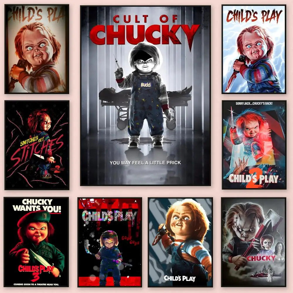 Classic horror movie Children Play Chucky Slash 1988 Poster Series HD Wall Living Room Home Decor Gift