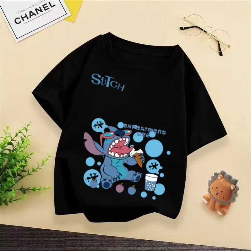 

Disney Stitch Children T-shirt Shorts Set Cotton Boys Birthday Clothes Hop Tops