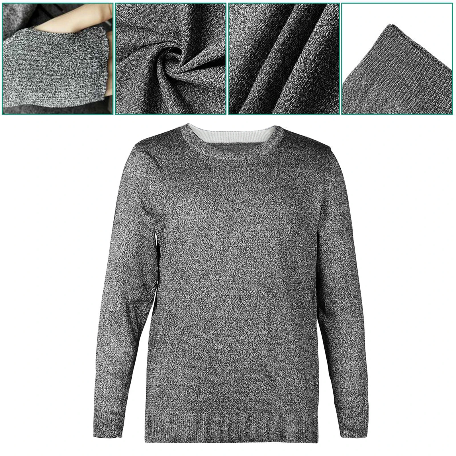 ZK40 Resistente ao Corte Anti Slash Roupas Nível 5 Equipamento de Proteção Pescoço Redondo Manga Longa