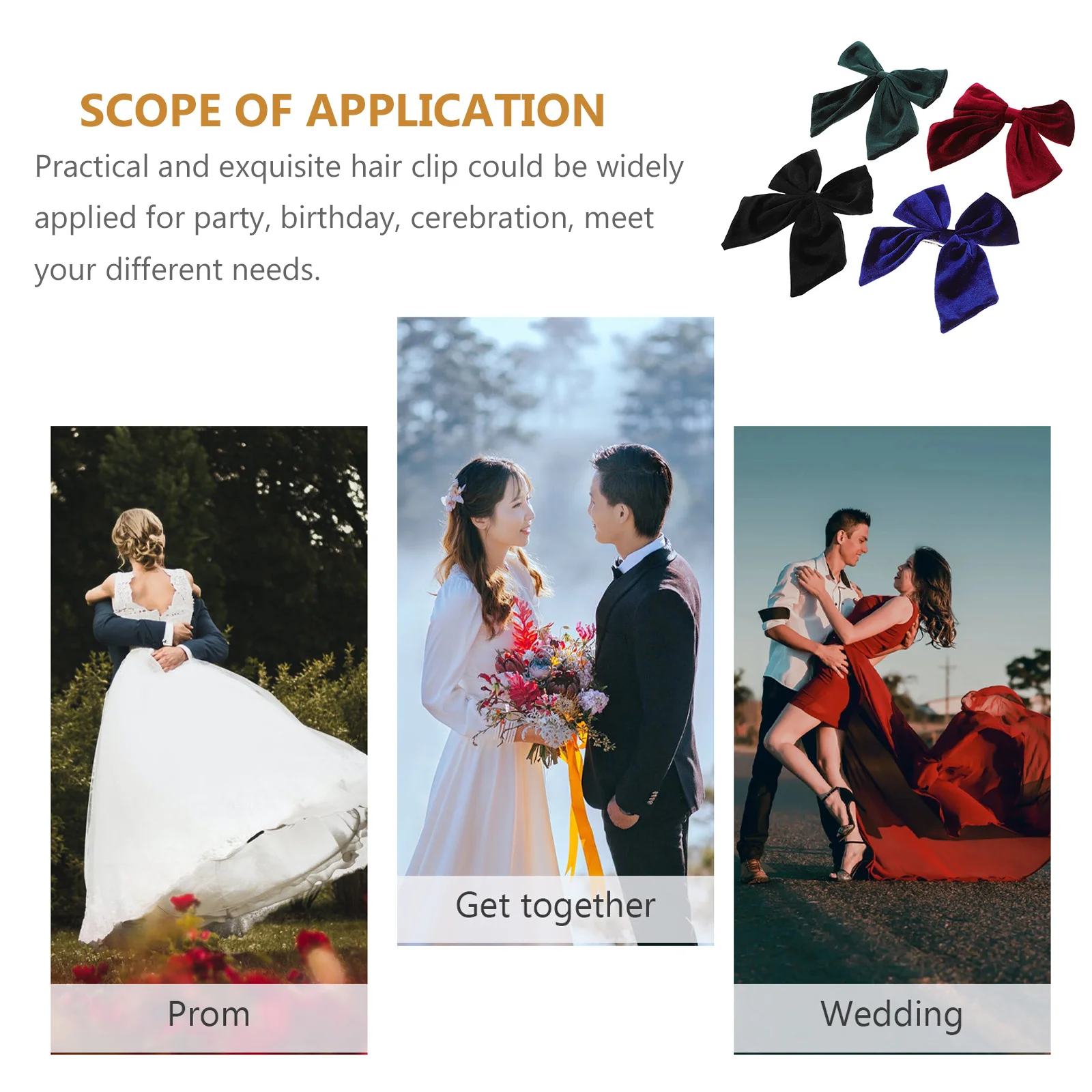 

4 pcs Clips Accessories For Clip Bow Hair Clips Girls Lightweight Decorative Hair Clip Party Birthday Celebration