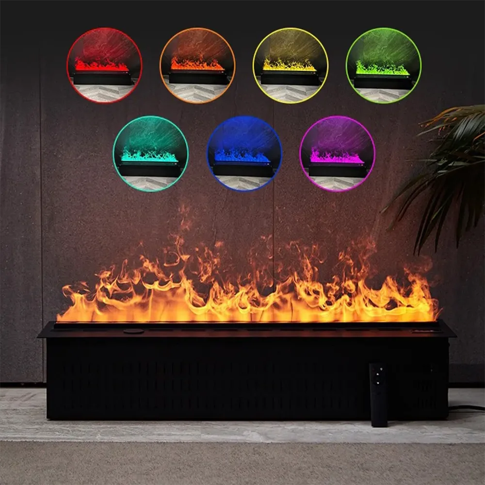 Modern remote control electric fireplace Mute water mist electric decorative fireplace humidifier power 3d flame steam fireplace