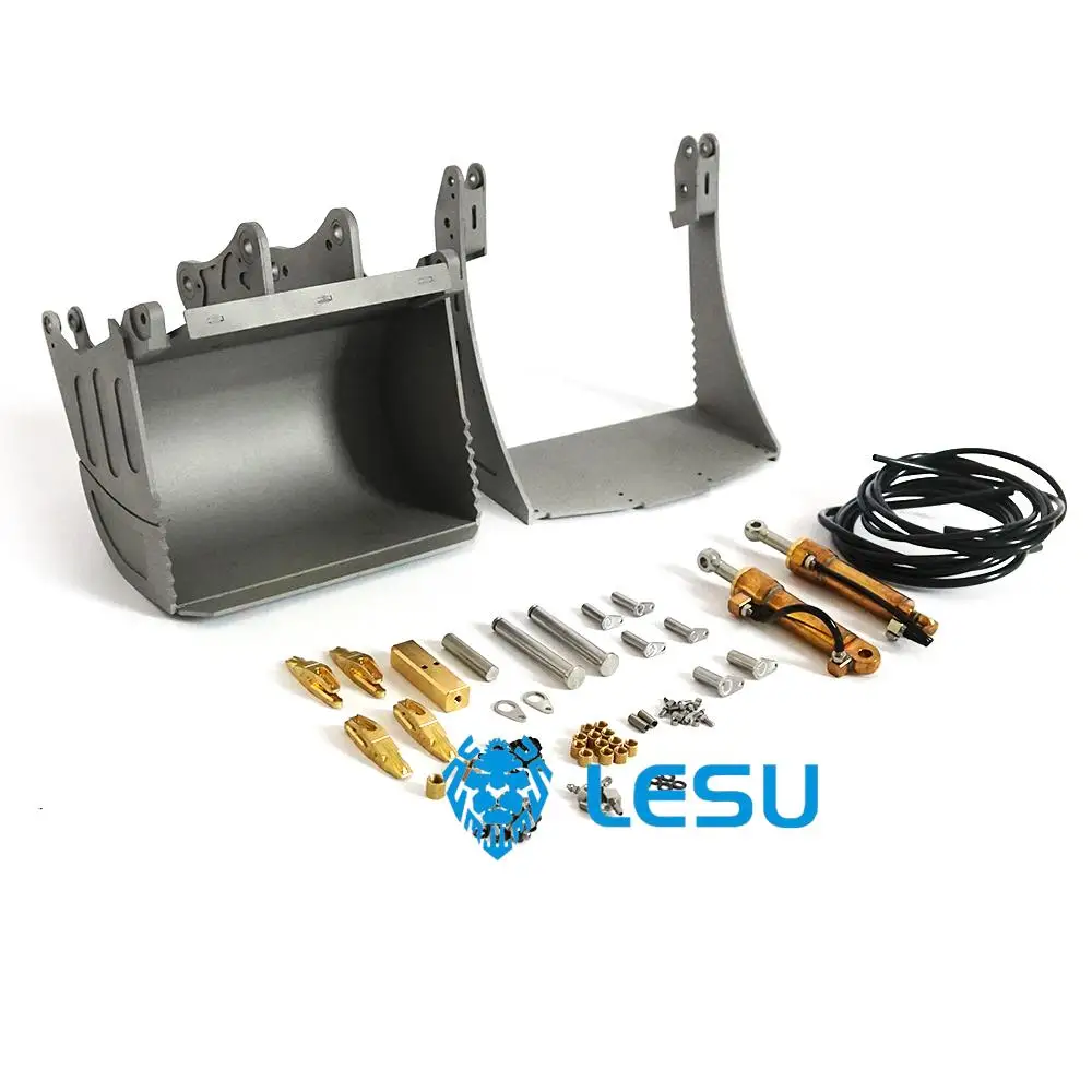 LESU Metal Openable Bucket For 1/14 Hydraulic RC Excavator Et35 Digger Parts Outdoor Toys TH21577