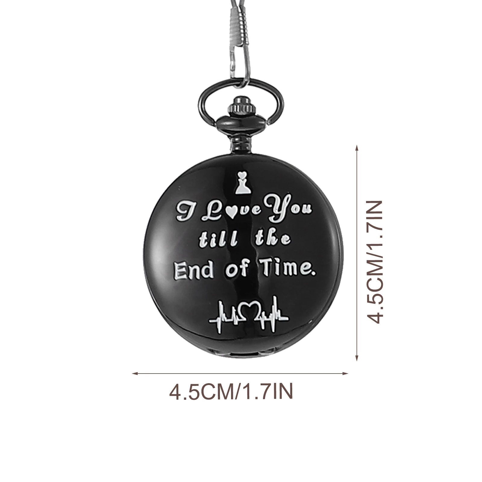 

Vintage Style Pocket Stainless Steel Hanging Watch For Men Retro Decorative Chain Portable Watch Universal