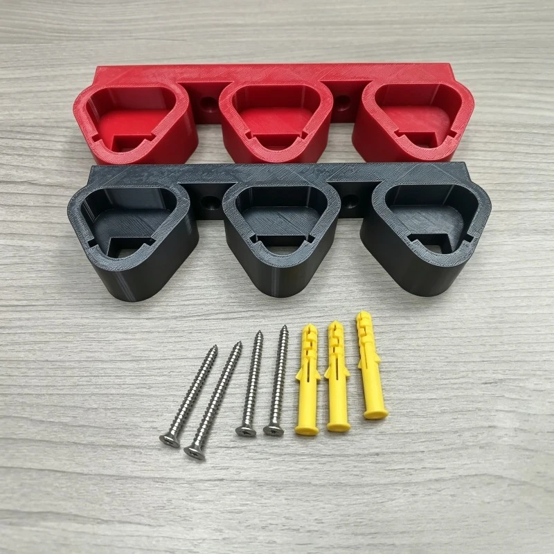 Wall Mount Bracket for Milwaukee M12 12V Battery 3-Slot ABS Storage Rack Holder with Screws