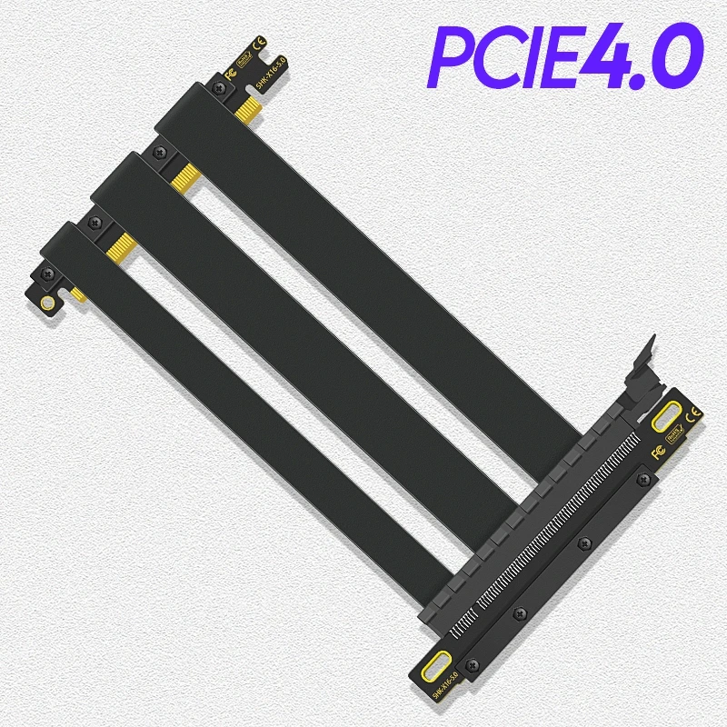 

Pcie 4.0 Riser Cable Double Reverse Ultra PCI Express 4.0 X16 Riser Cable Extreme - Dual Reverse Angle 170mm 180mm 190mm 200mm