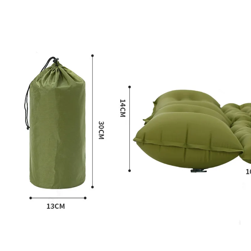 Outdoor Double Sleeping Pad for Camping Self-Inflating Mat Travel Bed  Sleeping Mattress with Pillow for Hiking
