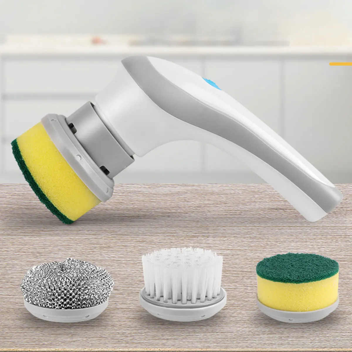 

Electric Rotary Scrubber with 3 Brush Heads 1200mah Rechargeable Electric Cleaning Brush IPX5 Waterproof Electric Brush Cleaner