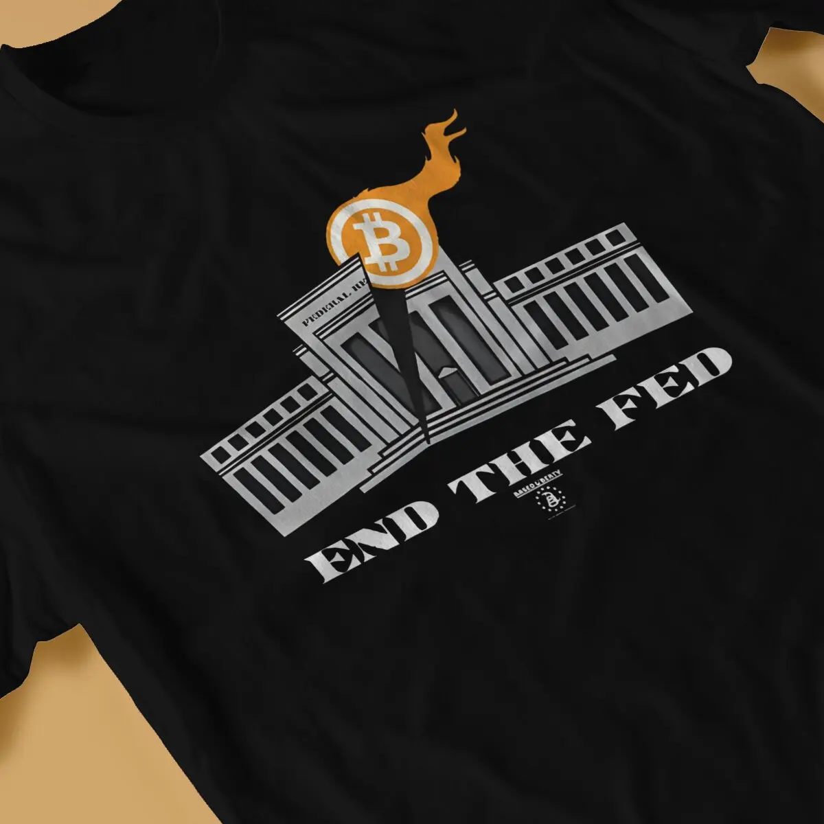 Novelty End The Fed T-Shirt Men O Neck Cotton T Shirt Bitcoin Short Sleeve Tees 4XL 5XL 6XL Clothing