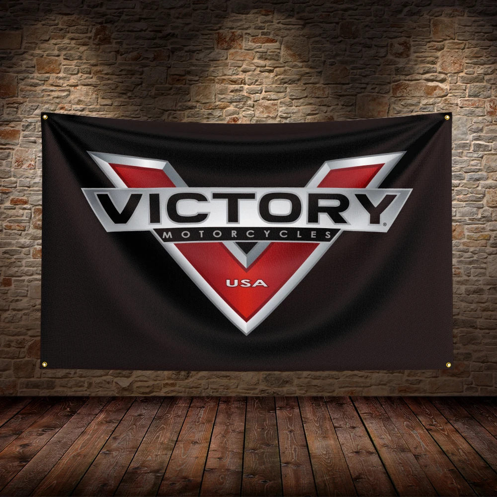 

3x5 Ft V-Victorys Flag Polyester Printed Car Flags for Room Garage Decor