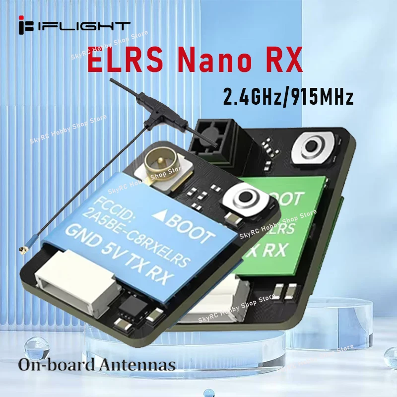 

IFlight ELRS 2,4 ГГц/915 МГц Nano RX с открытым исходным кодом — двухдиапазонный, с антеннами 70 мм и 40 мм, для гоночных дронов RC FPV