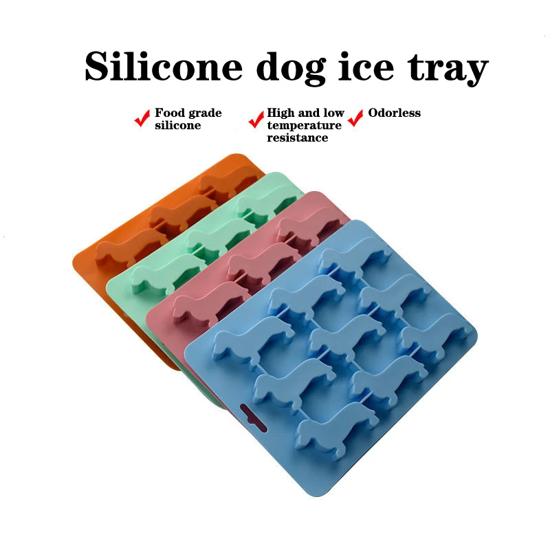 Silicone Puppy Ice Cube Animal Shape Food-grade Ice Mold DIY Creative Ice Cube Mold Cartoon Dog Ice Making Tool