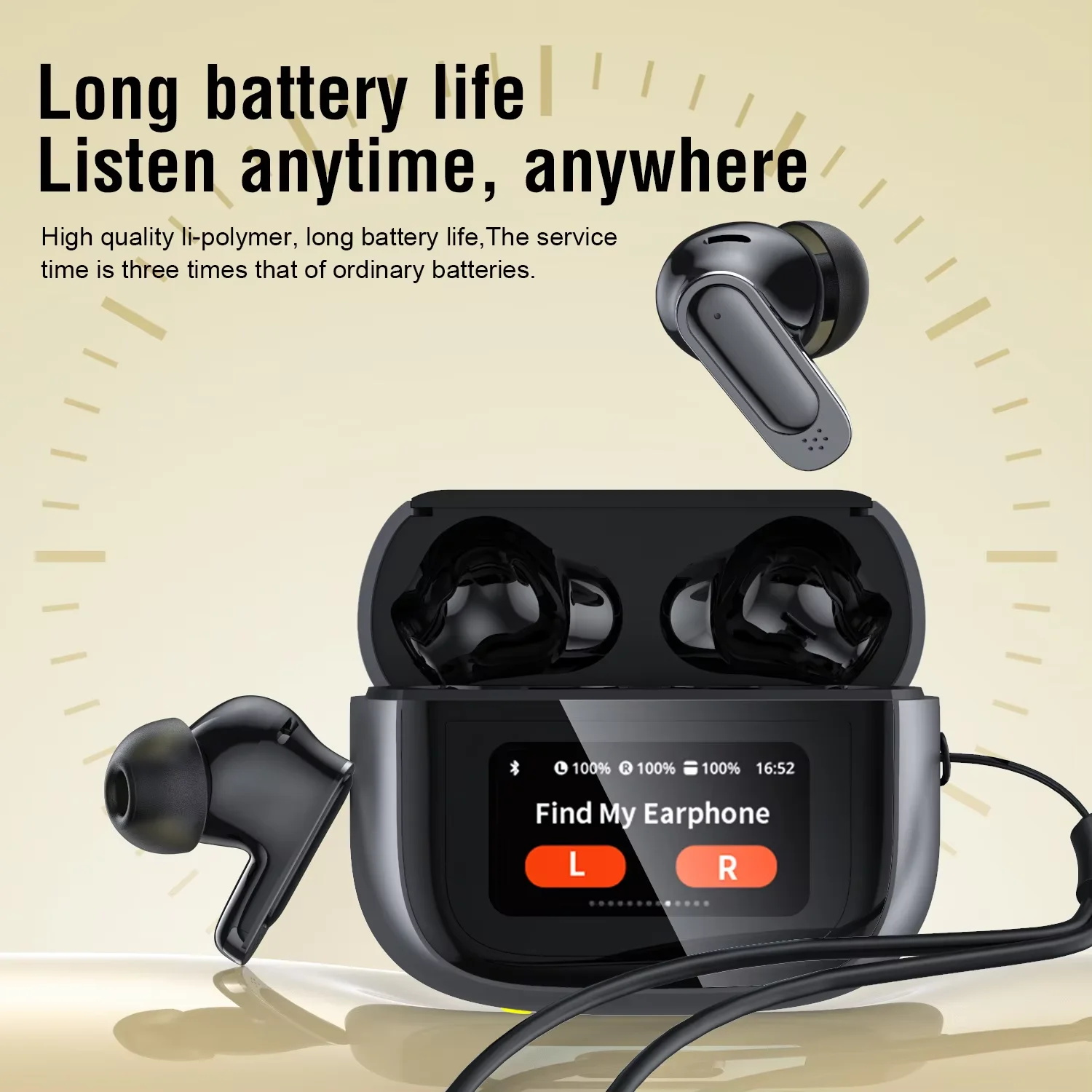 BOSECXT V11 سماعات رأس تعمل باللمس ANC Bluetooth5.4 سماعات إلغاء الضوضاء HiFi ستيريو لاسلكية داخل الأذن ENC مع ميكروفون #5