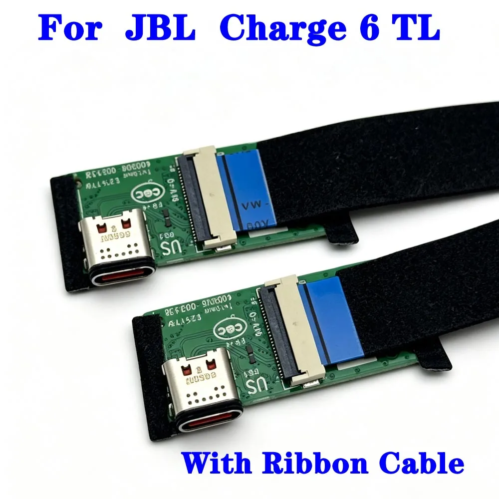 1PCS For JBL Charge 6 TL Micro USB Power Supply Board Connector Type C USB Charge Port With Ribbon Cable