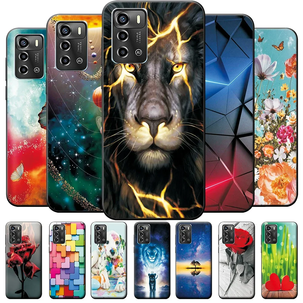 Funda para ZTE Blade V40 Vita funda 4G 5G ZTE V40 Vita dibujos animados lindo Animal silicona teléfono parachoques para ZTE Blade V40 Vita Shell
