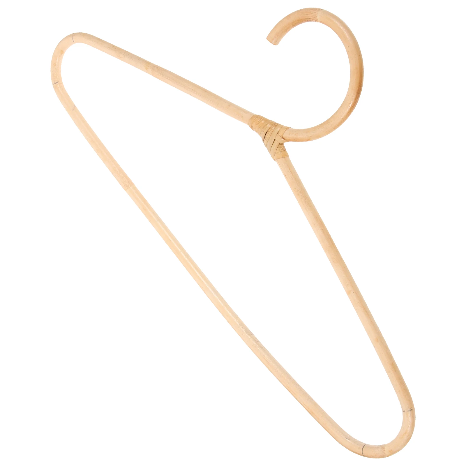 

Rattan Clothes Hanger Single Hook Natural Wood Handmade Storage Wardrobe Clothing Rack Skirt Suit Coat Hat Decor Retro
