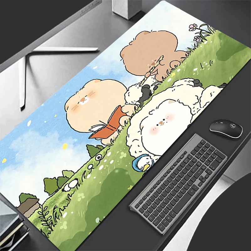 แผ่นรองโต๊ะ แผ่นรองเมาส์ลายหมีน้อย อุปกรณ์เสริมสำหรับโต๊ะทำงาน แผ่นรองเมาส์สำหรับเล่นเกม แผ่นรองเมาส์สำหรับแล็ปท็อป แผ่นรองเมาส์สำหรับโต๊ะทำงาน แผ่นรองเมาส์สำหรับคีย์บอร์ด