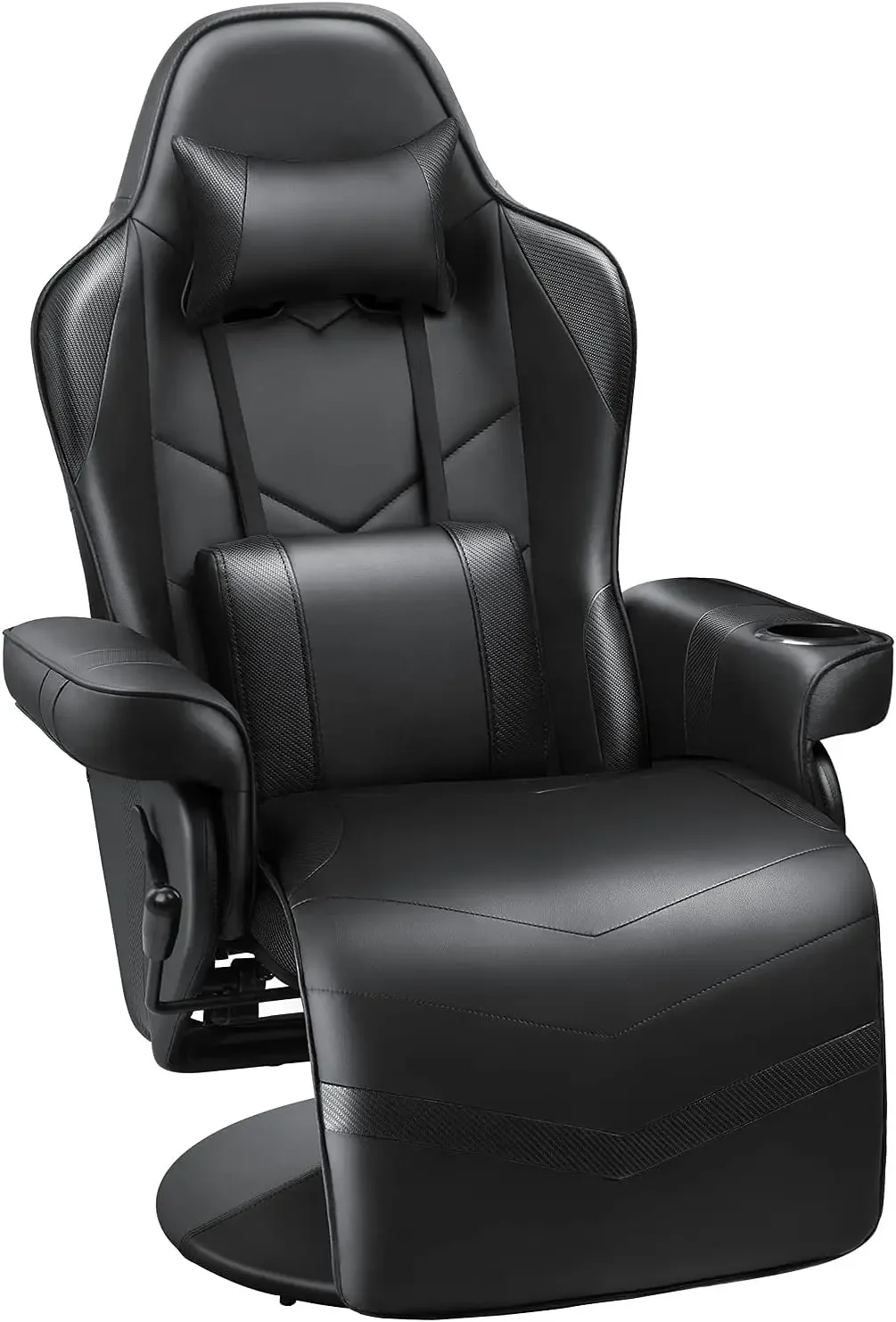 

Homall Computer Racing Style Pu Leather Ergonomic Adjusted Reclining Video Gaming Single Sofa Chair with Footrest Headrest Black