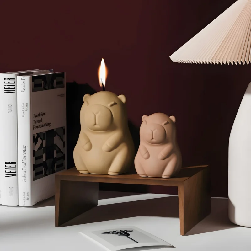 Capybara Pudding Baking Silicone Mold DIY Animal Shape Aroma Candle Home Decor Plaster Resin Molds Creative Handmade Gift Making