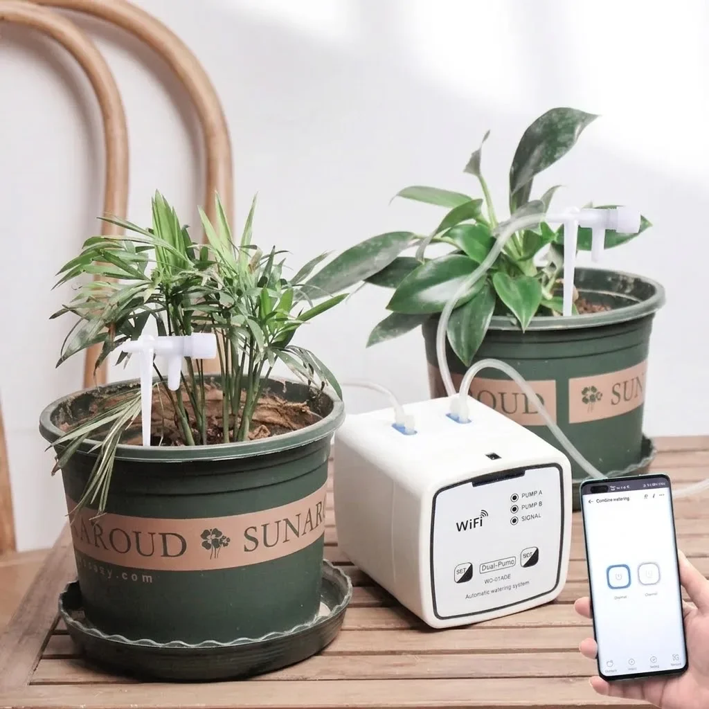 Automatic Sprinkler Drip Irrigation Device Pump Timer System Garden Tools Intelligent Watering Controller For Flowers Plants