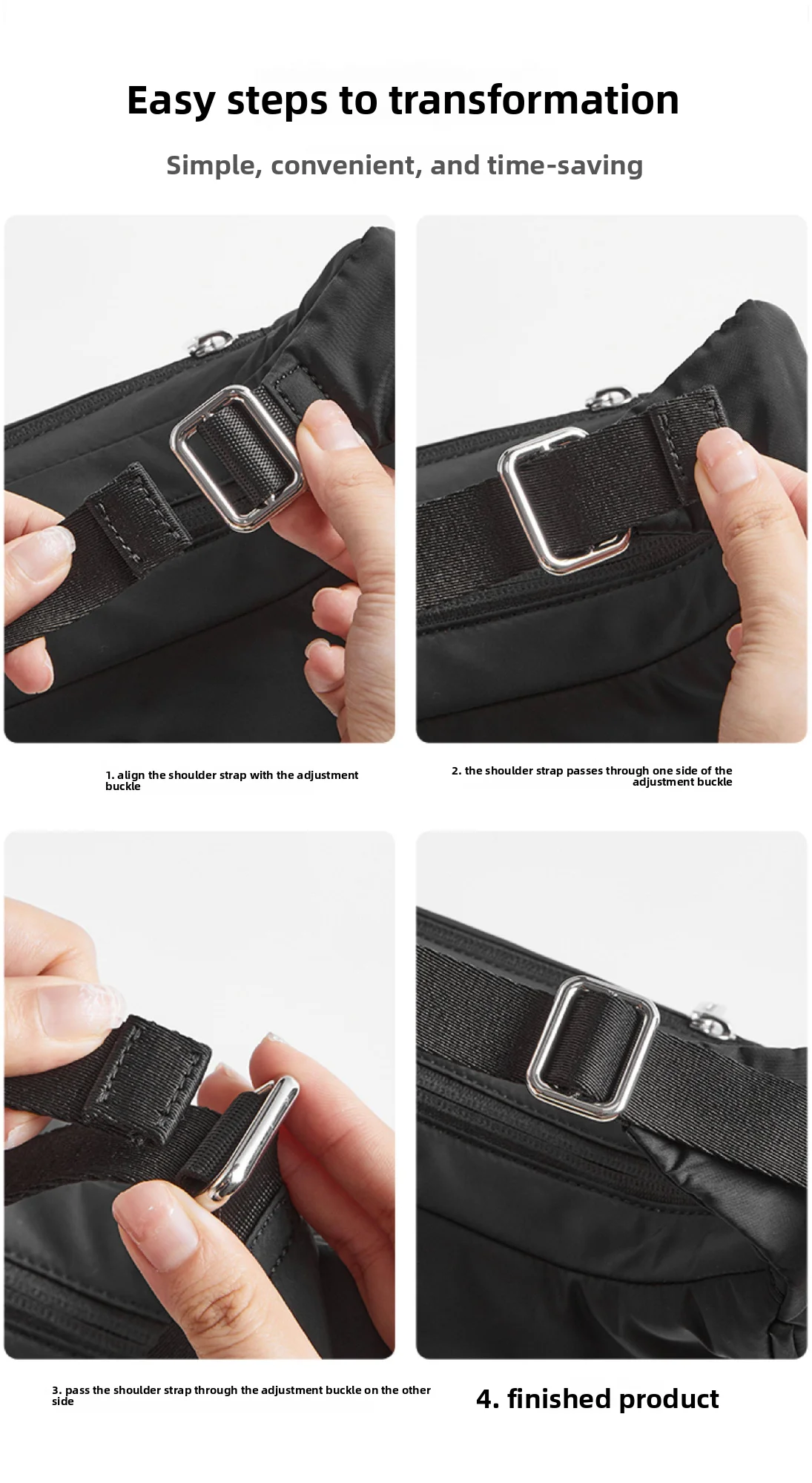Bag Canvas Shoulder Strap Durable Fashion Buckle Not Easy To Fade Bag Strap Modification Bag Accessories