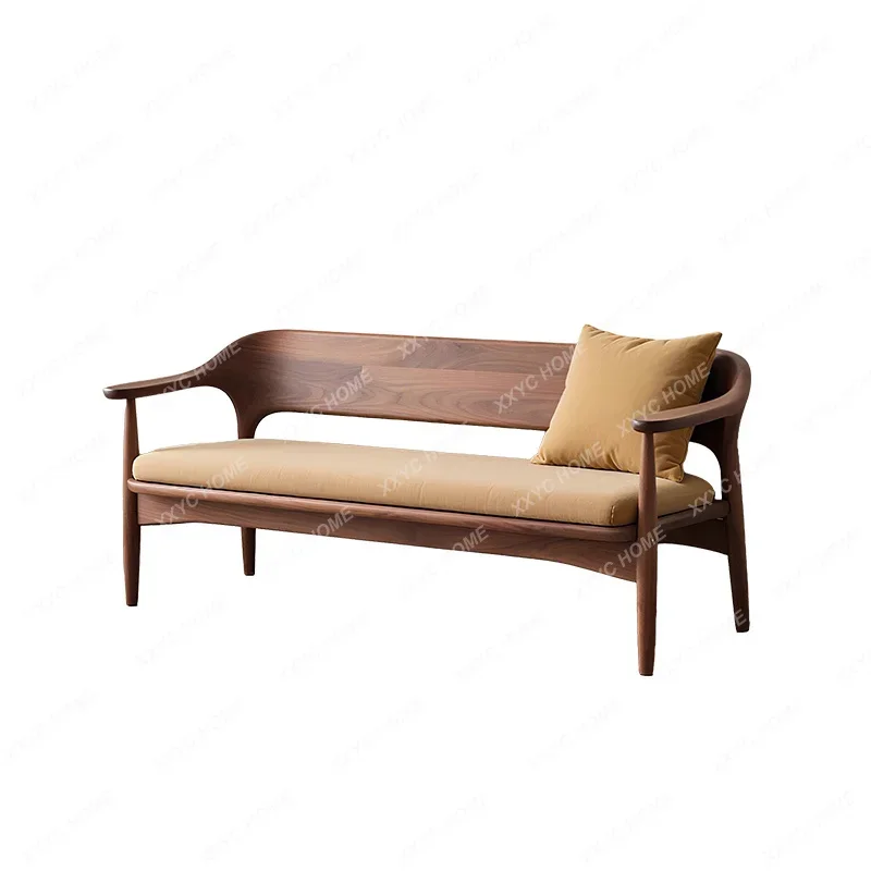 Z Small ash wood inline sofa in the living room at home