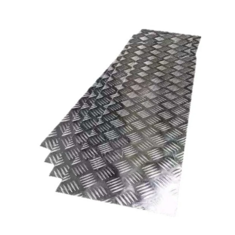 Five-bar pattern aluminum plate 1.2mm/1.5mm/2mm zero-cut aluminum skin anti-skid aluminum plate