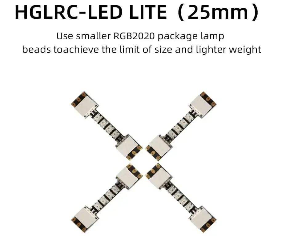 HGLRC LED LITE (25mm/38MM) RGB 2020 RGB for FPV Racing Drone Quadcopter Drone lighting up in style