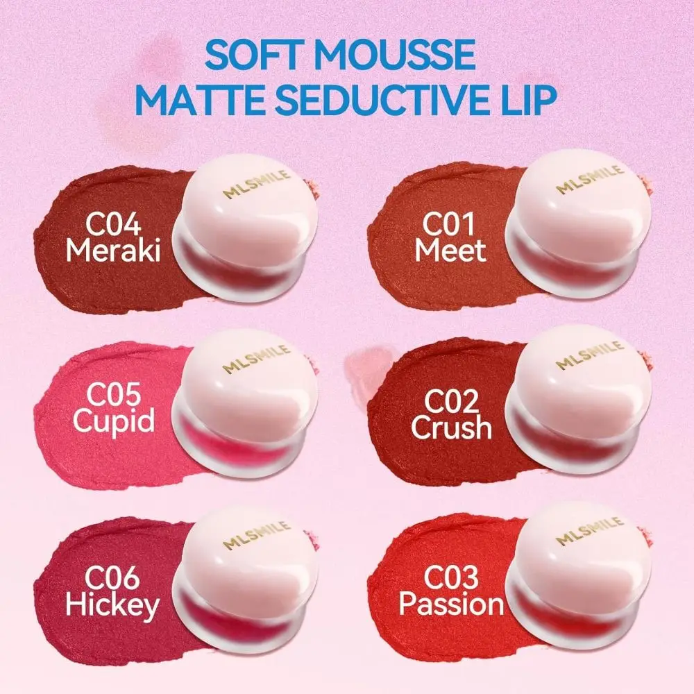 New Blurring Lip Pudding Pot Multi-Use Lightweight Makeup Blush Velvet Soft Lipstick Women Girls