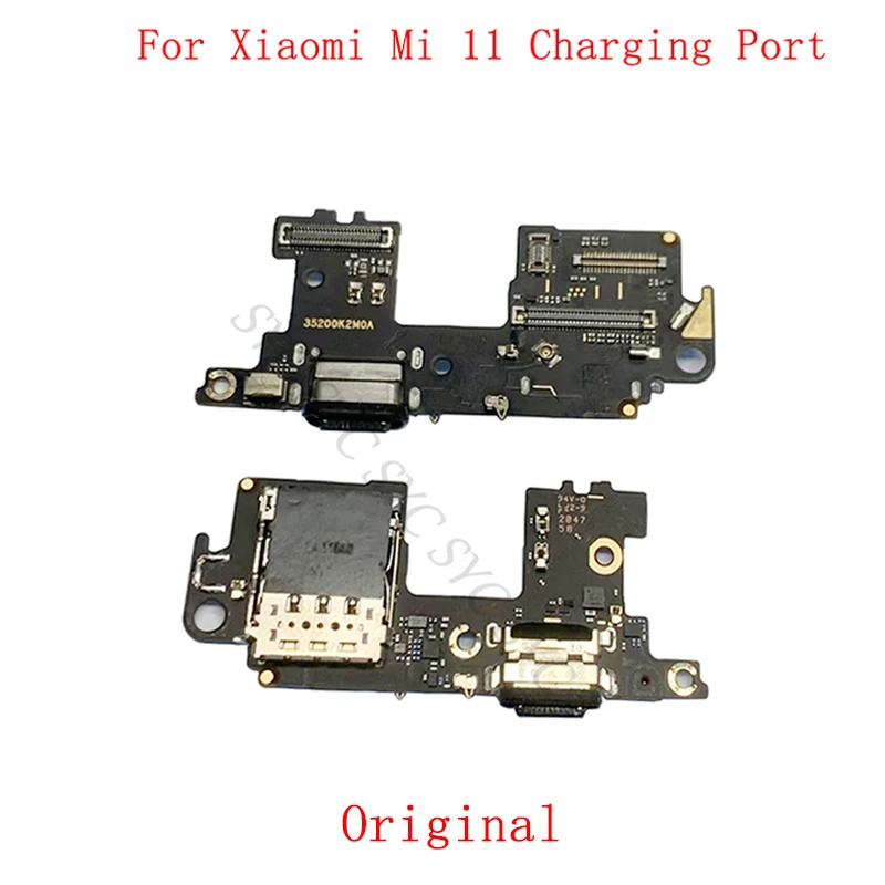 USB Charging Port Connector Flex Cable For Xiaomi Mi 11 Sim Card Reader Board Repair Parts