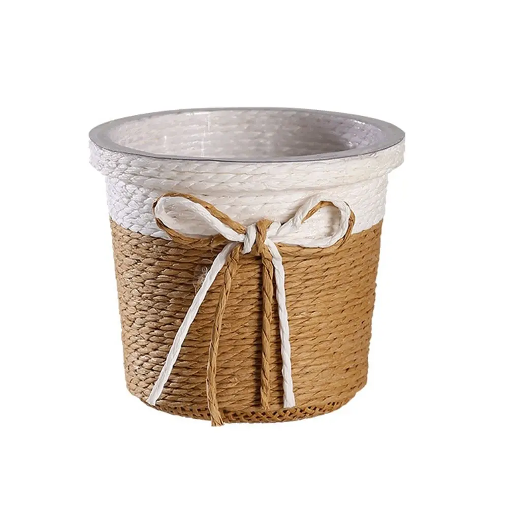 Paper Rope Braided Braided Flower Pot Easy to Use Waterproof Plant Pot Square Shape Round Shape Woven Basket