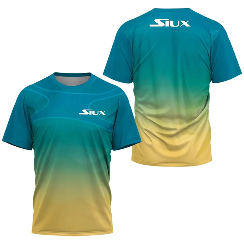 

Men's SIUX Brand Tennis Sports T-shirt Summer Badminton Short Sleeve T-shirt Large Quick Drying Breathable Volleyball Men's Top