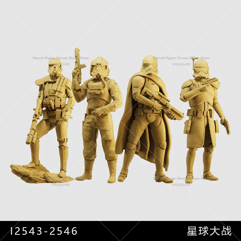 

1/64 1/43 1/35 Scale Miniature Scene Dolls Un-panited White Figure Mini Model Clone Captain Stormtrooper Corps Death Trooper
