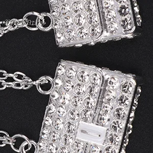 Miniatuur metalen ketting pop handtas speelgoed; Kinderspeelset poppenhuis boodschappentas