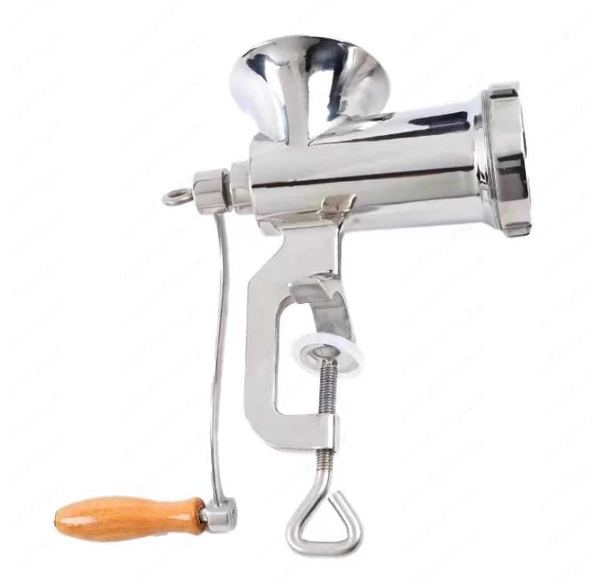 304 Stainless Steel Manual Meat Grinder - Home Use for Mincing, Mixing & Sausage Stuffing