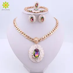 Fashion African Jewelry Sets Women Costume Nigerian Wedding Jewelry set Brand Dubai Gold color Jewelry Set