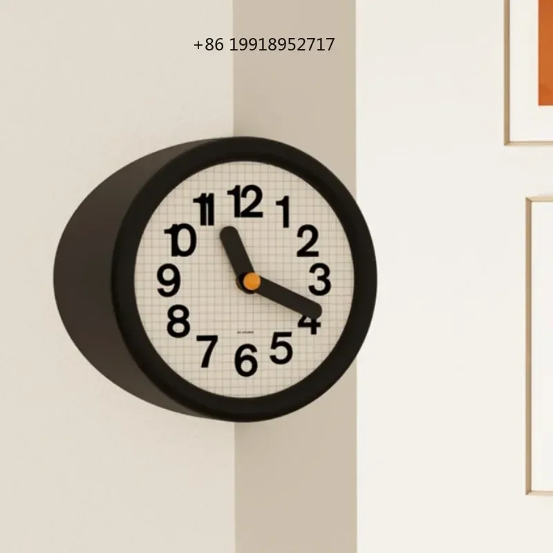 Corner Wall Clock Decorative Wall Watch Luxury Aesthetic Modern Interior Clocks Silent Elegant Living Room Watches Home Decor