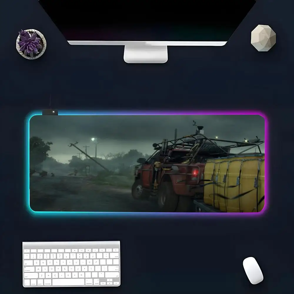 The Film T-Twisters Mouse Pad RGB Glow Personality Picture Custom PC Table Mat Carpet Mat Game Player Dedicated LED