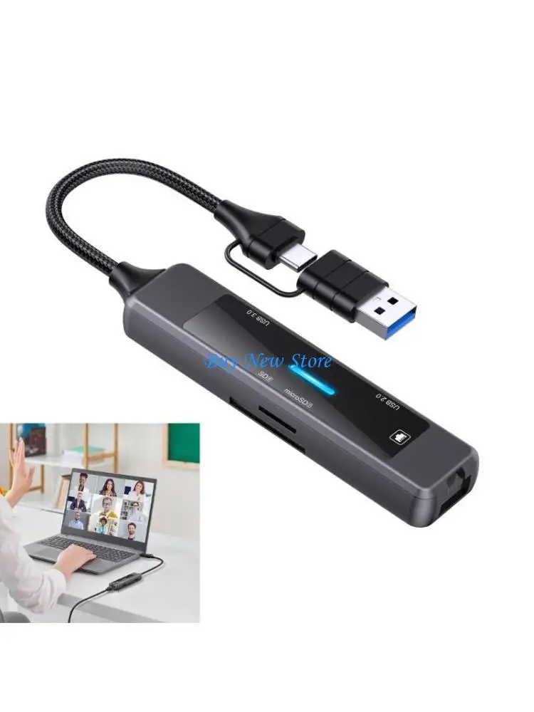 

20ce type C до 5 порта USB Hubs Adapter Ethernet, адаптер данных о быстром скорости для клавиатуры, мыши и зарядки