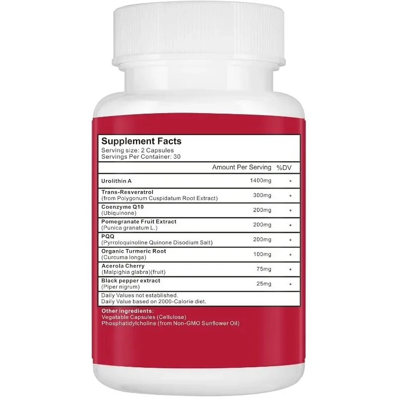 Los suplementos de urea liposomal contan resveratrol, coenzima Q10, extracto de fruta de granada y sin gluten