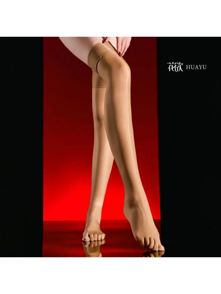 3pair  Women High Quality Luxury Ultra Thin Stockings Horse Oil Long Tube Toe Bright Silk Sliding Needle Knee Pairs Matte Socks