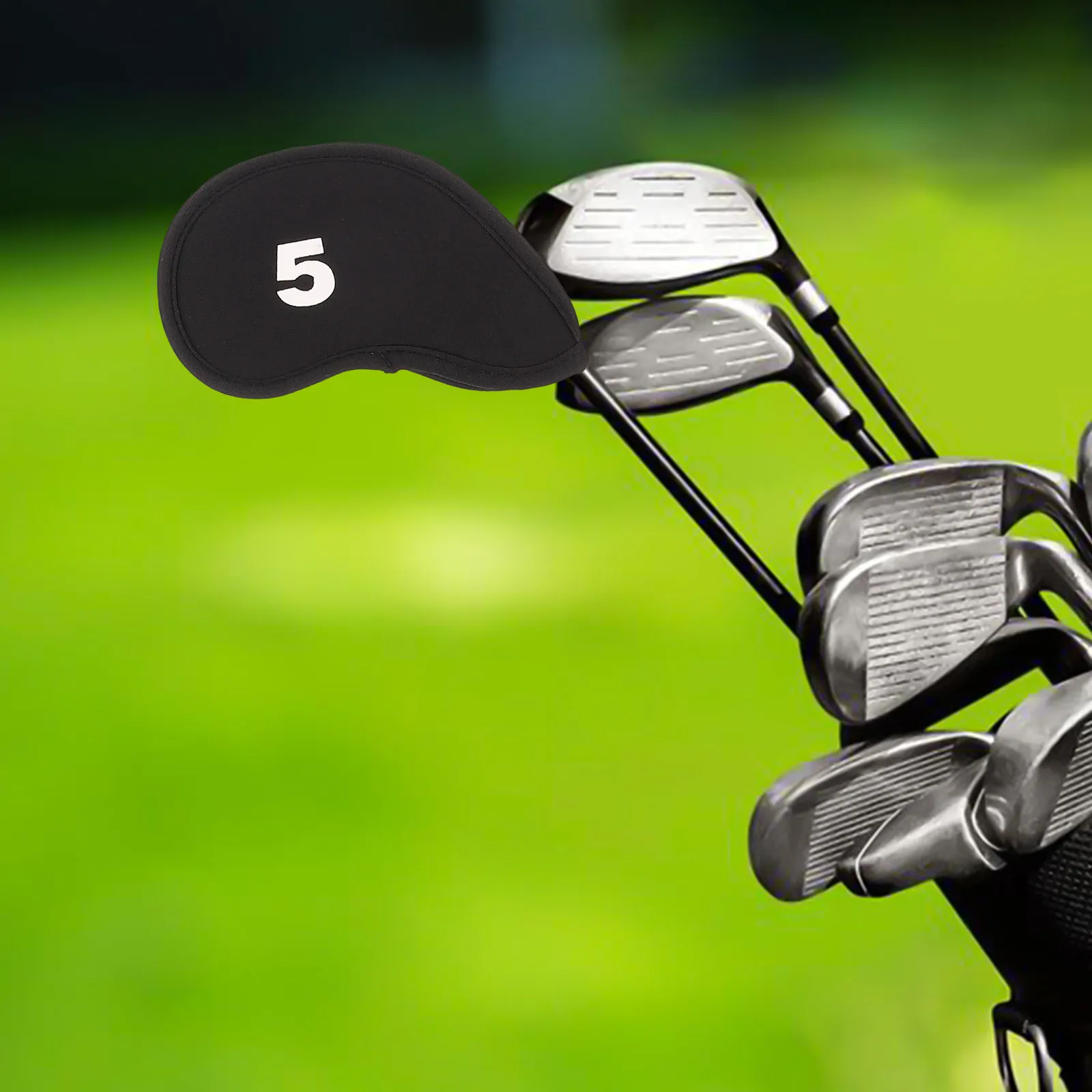 

11Pcs Golf Club Head Covers Premium Thick Protective Sleeves Easy to Use Golf Putter Covers Elastic Head Guard