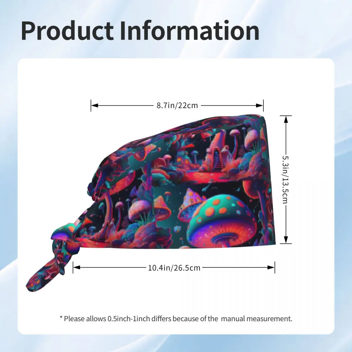 Psychedeliczny Grzyb - Psychodeliczny Podróż do Nieznanego Czapka Medyczna Doktor Pracujący Czapka Chirurgiczna Czapki Pielęgniarskie dla Dentysty
