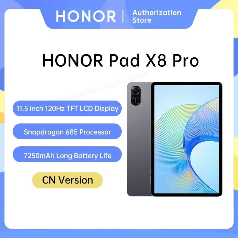 HONOR Tablet X8 Pro 11.5 inch 120Hz TFT LCD Display Pad Snapdragon 685 Processor Tablet PC Weight 450g 7250mAh Large Battery