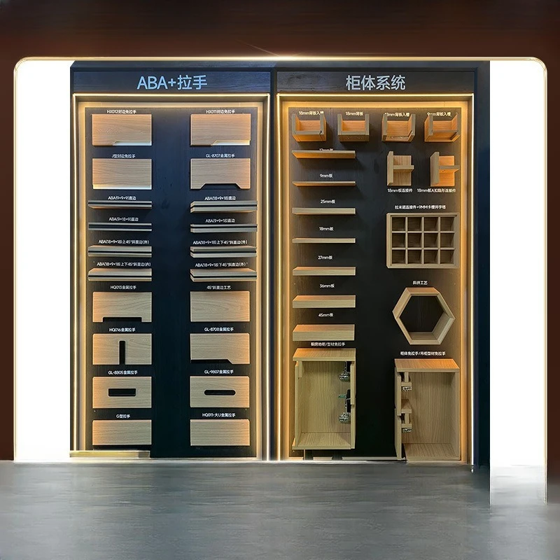 Handle-free construction method Wall cabinet body, exhibition hall furniture display cabinet system storage