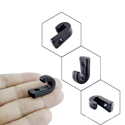 10PC Kayak Deck J-Hook Marine Solid Nylon Plastic Buckle Multi Functional Accessories Tent Durable Outdoor Surfing Portable Tool